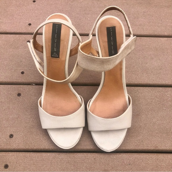 Steve Madden Cream Stiletto Sandal 9 - Picture 11 of 12